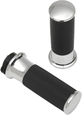 Arlen Ness Chrome Cable Fusion Motorcycle Grips 82-19 Harley Sportster Touring - Image 1 of 2