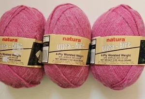Natura Ultra-Aire Yarn Vintage Shade Raspberry, 3 Skeins - Picture 1 of 5