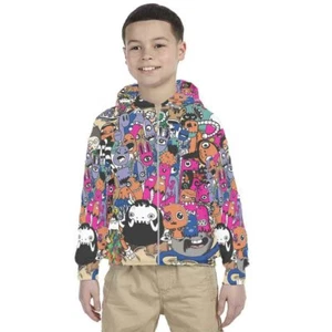 Kids Hoodie Monster Cartoon Design 7434105519526 Hoodie Unisex For Children - Picture 1 of 4