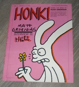 HONK! HUMOR MAGAZINE # 3 March 1987 MATT GROENING INTERVIEW HUNT EMERSON - Picture 1 of 2