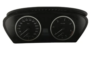 BMW E60 5-SERIES COMBINATION INSTRUMENT CLUSTER SPEEDOMETER CLOCKS DIALS KM/H - Picture 1 of 5