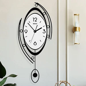 White Wall Clock 23" Inch Modern Battery Operated Silent Non-Ticking Home Decor - Picture 1 of 12