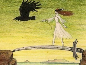1.5x2 IMPRESIÓN MINIATURA DE PINTURA RYTA ESCALA 1:12 HALLOWEEN ARTE BRUJO DE CASA DE MUÑECAS - Imagen 1 de 1