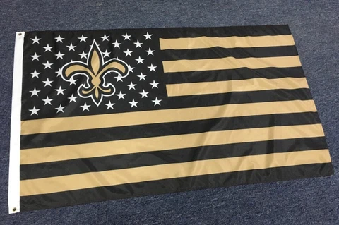 New Orleans Saints 3x5 Ft American Flag Football New In Packaging Cover