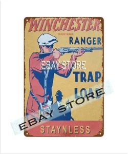 ammogun HUNTING STAYNLESS AMMO ranger trap load tin sign modern artwork - Picture 1 of 2
