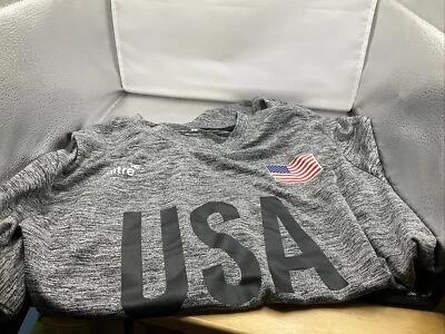  Mitre Elite USA Men’s Large Short Sleeve Gray Shirt Moisture Wicking  - Image 1 of 2