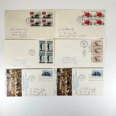USA First Day Of Issue Stamps CIVIL WAR 1962 To 1965 Set Of 6 (1 Duplicate) - Image 1 of 4