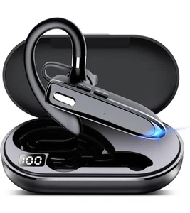 EUQQ Bluetooth Single Wireless Headset Freisprecheinrichtung Hörmuschel für Telefon, V5.3 In-Ear - Bild 1 von 6