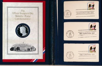 President Jimmy Carter Official Inauguration Day .999 Silver Coin 1977 Proof - Image 1 of 3