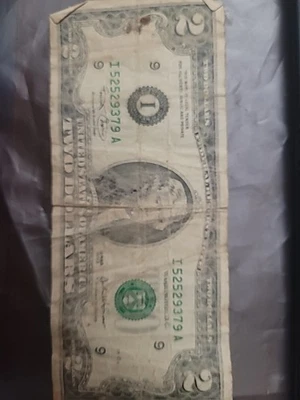 $2 Two Dollar Bill Circulated Series I 2003 Rare - Image 1 of 2