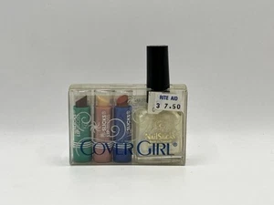 Covergirl Lipslicks Set Lot Of Shine Hint Of Brown Mauve + Nailslicks Frost NOS - Picture 1 of 12