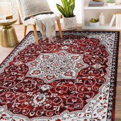 Alfombras Rugshop para sala de estar alfombras medallón tradicionales en venta alfombras rojas 5x7 Foto 1 de 4