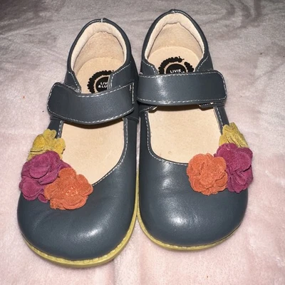 Zapatos Livie & Luca DAHLIA Gamuza Cuero Gris Multicolor Flores Talla 9 Foto 1 de 4