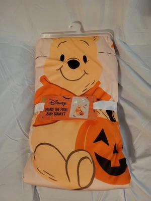 Disney Winnie the Pooh Bebé Manta de Halloween NUEVA Calabaza Murciélagos Boo Sherpa Como Foto 1 de 3