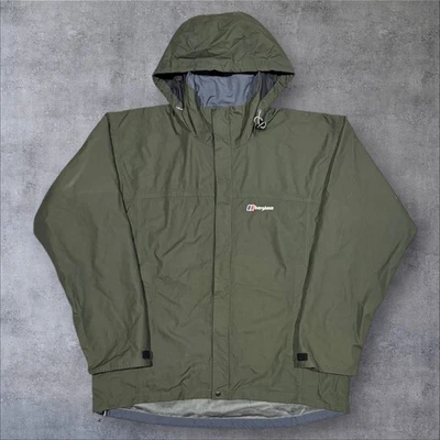 Mens Green Berghaus Aquafoil Hooded Waterproof Jacket Size Extra Large (XL) S632 - Image 1 of 4