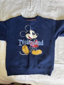 Disneyland Blue Sweatshirt Crewneck Mickey Mouse Classic Youth Kids Disney S - Picture 1 of 2