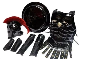 Set Elmetto Medievale 300 Sparton King Tuta Armatura Muscolare Scudo Protezione Gambe e Braccia - Foto 1 di 4