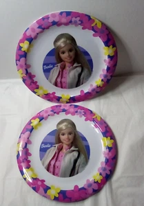 2000 Mattel Barbie Melamine Dinnerware Plate Kids Disney Based Pink Lot of 2 - Bild 1 von 10