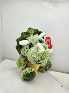 Giocattolo Kelly 7" Peluche San Valentino Dinosauro Verde Triceratopi Giocattolo Imbottito Animale - Foto 1 di 3