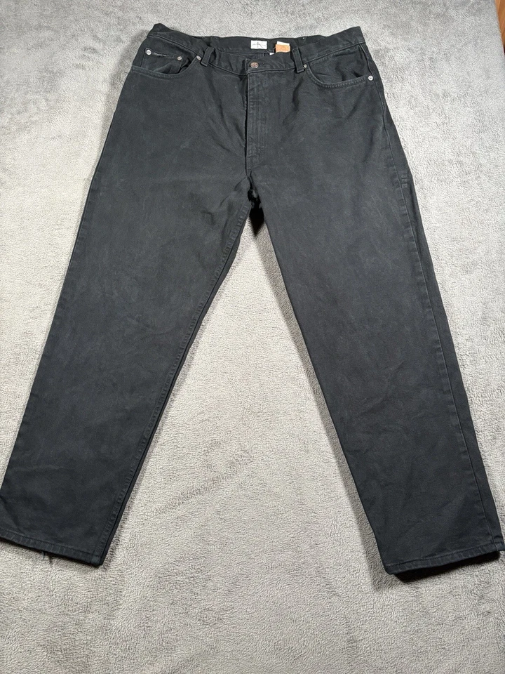 VINTAGE Calvin Klein Jeans Adult 38 Black 90s Baggy Loose Fit 38x32 High Rise - Image 1 of 4