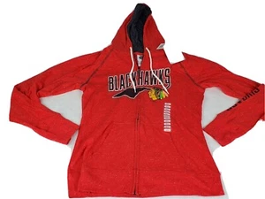 Chicago Blackhwaks Hoodie Damengröße Small 4/6 NHL durchgehender Reißverschluss neu mit Etikett rot - Bild 1 von 5