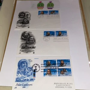1986 22c Arctic Explorers 2220-23 KMC Venture First Day Cover Lot Of 3 - Picture 1 of 4