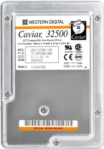 Hard Drive WD Caviar 32500 WDAC32500-18H 2.5GB 5200U/Min 128KB Ata 3.5 " Inch - Picture 1 of 3