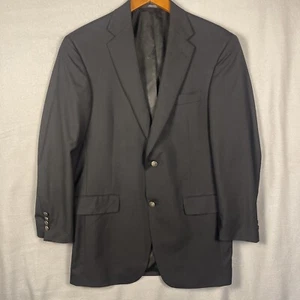 Men's Hart Schaffner Marx Black Silver 2-Button 39R Sport Coat Blazer Jacket - Picture 1 of 8