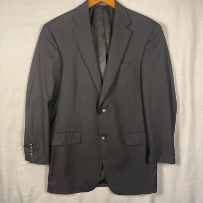 Men's Hart Schaffner Marx Black Silver 2-Button 39R Sport Coat Blazer Jacket - Image 1 of 4