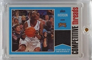 2001 Topps Heritage Allen Iverson #PATCH Game Worn Jersey - Ready to Grade - Picture 1 of 4