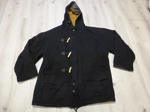 Vintage Boat Works Winter Wool Jacket Men’s L Blue Hooded Quilted Sailing Coat - Picture 1 of 12