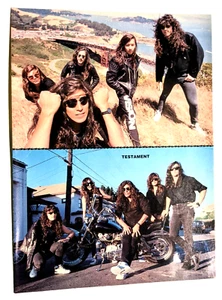 TESTAMENT / CHUCK BILLY / BAND MAGAZINE FULL PAGE PINUP POSTER CLIPPING (3) - Picture 1 of 1