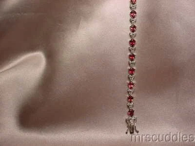 AMETHYST & CLEAR STONES 网球手链 — 第 1/4 张图片