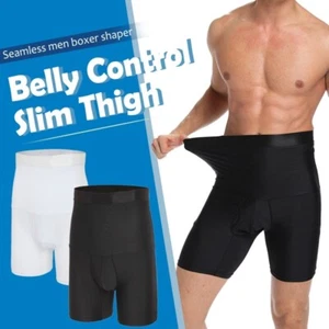 Calzoncillos boxer de compresión modelador corporal control abdomen cintura alta para hombre - Imagen 1 de 23