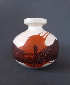 Royal Haeger vintage Earth Wrap crackle glaze vase, 7.5 inches - Picture 1 of 16