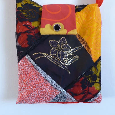 Borsa da donna in pizzo di cotone Borsa da viaggio a mano trapuntata da... - Immagine 1 di 4