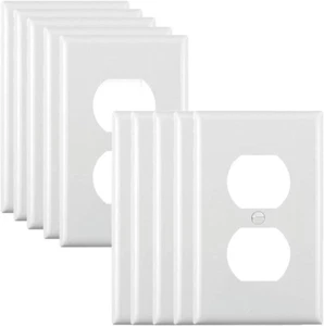 Outlet Covers Wall Plates - Duplex Receptacle Outlet Covers 10-Packs Electrical - Picture 1 of 12