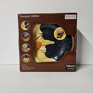 Sakura Oneida Pumpkin Hollow Set of 4 Salad Dessert Plates 8.25" - Picture 1 of 13