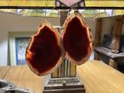 Two Beautiful Polished Translucent Red Jasper Sabs. On Sale !!