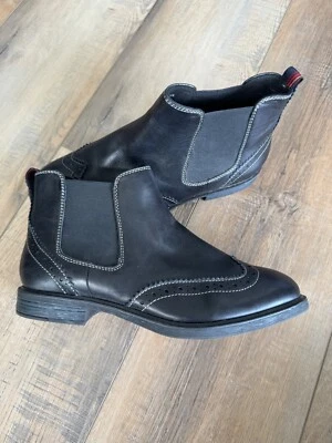 Botín Chelsea Hush Puppies para mujer 7 de cuero negro Bailey Foto 1 de 4