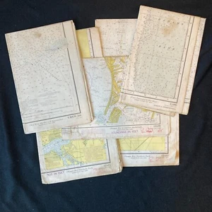 Lot of 5 Vintage Nautical Maps Florida US Department of Commerce 1970s Collect - Picture 1 of 14