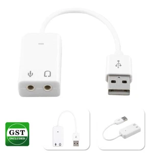 USB 2.0 to 3.5mm mic headphone Jack Stereo Headset 3D Sound Card Audio Adapter - Picture 1 of 5