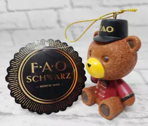 Department 56 FAO Schwarz Teddy Bear Hanging Christmas Ornament, Brown Bear - Picture 1 of 9
