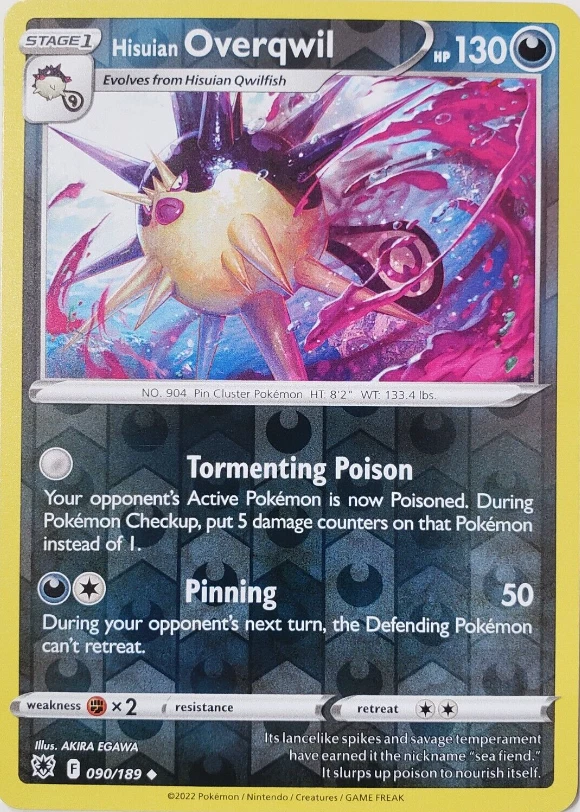 Hisuian Overqwil - 090/189 Rev Holo - Pokemon SWSH10 Astral Radiance M/NM - New - Image 1 of 1