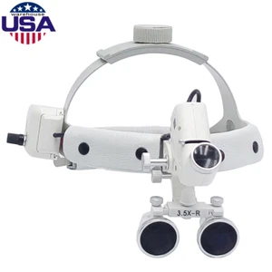 3.5X Dental Medical Surgical Headband Binocular Loupes with LED Headlight USA - Picture 1 of 10