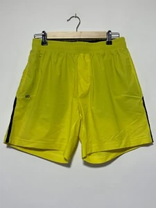 Rhone Mens Size L Yellow Drawstring Shorts 100207 Nylon Elastane - Picture 1 of 9