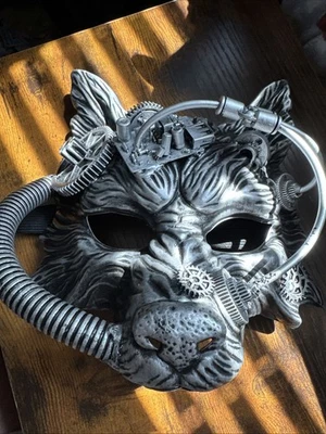  Steampunk Venetian Halloween Wolf Animal Masquerade Mask Adult Cosplay Costume  - Image 1 of 4