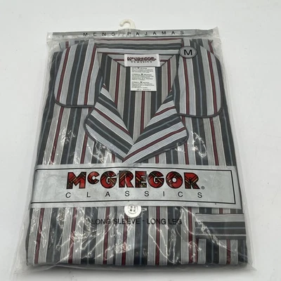 Conjunto de pijama vintage McGregor Classics para hombre manga larga pierna larga rayas medianas Foto 1 de 4