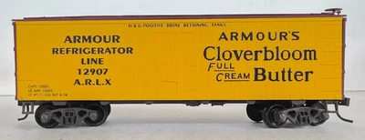 HO Branchline 40’ Wood Reefer ARLX Armour Cloverbloom Butter Star Ham w/Box - Image 1 of 4