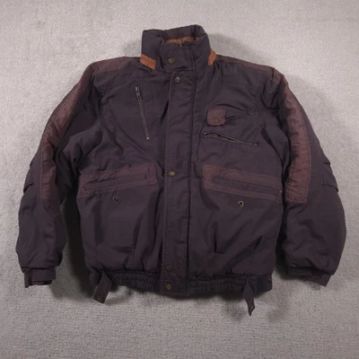 McGregor Jacket Mens Small Brown Nylon Insulated Bomber Puffer Style 62232 - Image 1 of 4